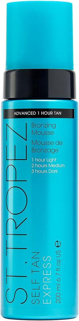 St.Tropez Self Tan Express Mousse, Fast Acting Fake Tan, Develops in 1-3 Hours, Streak-Free Finish, Vegan, Natural & Cruelty Free, 200 ml