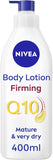 NIVEA Q10 60+ Mature Skin Body Lotion (400ml), Nourishing Firming Cream with Q10 and Argan Oil, NIVEA 72H Moisturising Cream for Ageing and Mature Skin