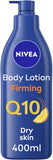 NIVEA Q10 Firming Rich Body Lotion + Vitamin C (400ml), Firming Body Lotion with Collagen Booster Complex, 72H NIVEA Moisturiser, NIVEA Body Lotion for Dry Skin