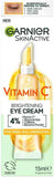 Garnier Vitamin C Eye Cream for Dark Circles, 4% Vitamin C, Niacinamide, Banana Powder, Caffeine, Brightening Eye Treatment For Dark Circles, Under Eye Bags And Puffiness, 15ml