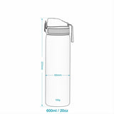Ion8 Water Bottle, 500 ml/18 oz, Leak Proof, Easy to Open, Secure Lock, Dishwasher Safe, BPA Free, Hygienic Flip Cover, Carry Handle, Fits Cup Holders, Easy Clean, Carbon Neutral, Aqua