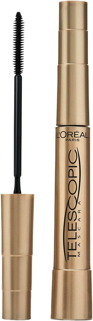L'Oréal Paris Mascara, Telescopic Original Mascara to Achieve Dramatic Length and Definition, Up to +71 Percent Lengthening Effect, Smudge-Resistant and Long-Wearing Formula for Up to 36H Wear, 8ml