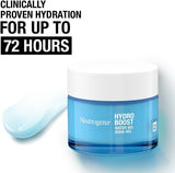 Neutrogena Hydro Boost Water Gel (1x 50ml), Oil-Free Face Cream with Hyaluronic Acid, Amino Acids and Electrolytes, Lightweight Face Care with 72 Hour Hydration, For Acne-Prone and Sensitive Skin