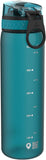Ion8 Water Bottle, 500 ml/18 oz, Leak Proof, Easy to Open, Secure Lock, Dishwasher Safe, BPA Free, Hygienic Flip Cover, Carry Handle, Fits Cup Holders, Easy Clean, Carbon Neutral, Aqua