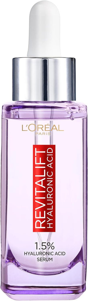 L'Oréal Paris Revitalift Filler Hyaluronic Acid Serum [1.5% Pure Concentrated Micro-Epidermic Hyaluronic Acid], Dropper Serum, Intensely Hydrates & Replumps, Visibly Reduces Fine Lines & Wrinkles