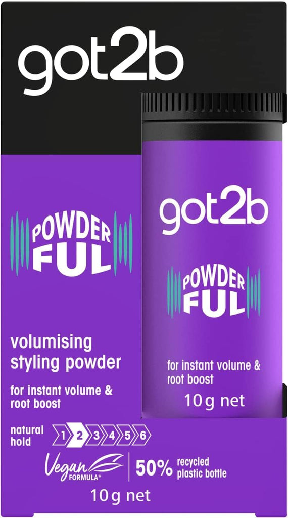 got2b POWDERful Volumising Styling Powder 10 g, Natural Hold, Powder Hair Styling, Volumizing Styling Hair Powder, Instant Volume from the Roots, Vegan Formula