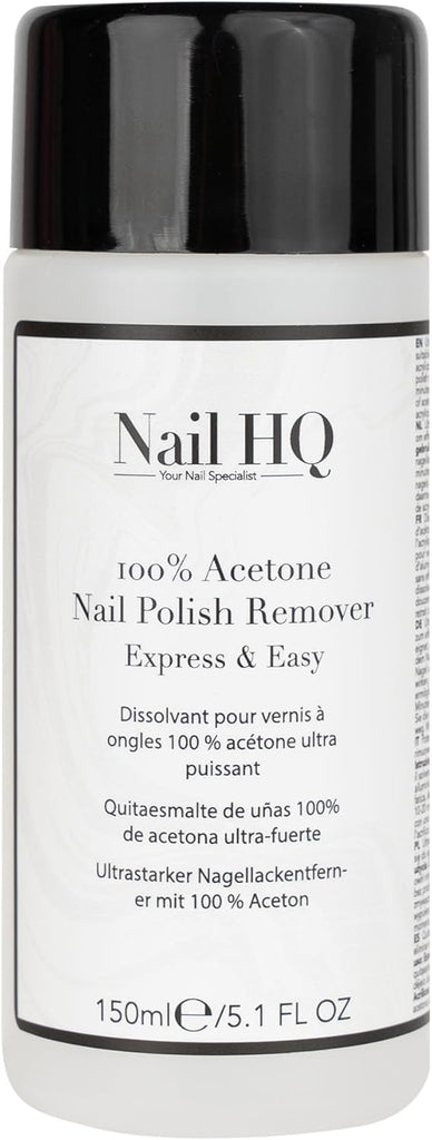 Nail HQ 100% Acetone Nail Polish Remover - 150ml - Express & Easy