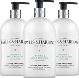 Baylis & Harding Jasmine and Apple Blossom Anti-Bacterial Hand Wash, 500 ml (Pack of 3) - Vegan Friendly