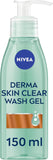 NIVEA Derma Skin Clear Wash Gel (150ml), Deep Cleansing Salicylic Acid Face Wash Enriched with Niacinamide to Cleanse Pores and Remove Impurities, For Blemish-Prone Skin