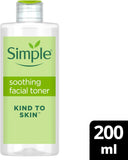 Simple Kind to Skin Soothing Facial Toner - 100% Alcohol-Free with Vitamin B5, B3 & Witch Hazel - Instantly soothes, rebalances & preps sensitive skin for moisturisation 6x 200 ml