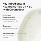 The Ordinary Hyaluronic Acid 2% + B5 (with Ceramides), Multi-Depth Hydration Serum for Plumper, Smoother Skin, 30ml