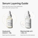 The Ordinary Hyaluronic Acid 2% + B5 (with Ceramides), Multi-Depth Hydration Serum for Plumper, Smoother Skin, 30ml