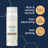 Aveeno CALM+RESTORE Re-Hydrating Night Cream (1 x 50ml), Fragrance-Free Face Care, Intensely Nourishes with Shea Butter & Prebiotic Oat, Suitable for Sensitive Skin