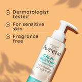 Aveeno Face Calm+Restore Nourishing Oat Cleanser (1x 200ml), Non-Foaming Face Care, Gentle Cleanser with Prebiotic Oat and Calming Feverfew, Helps Preserve Skin's Barrier