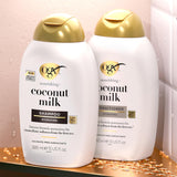 OGX Nourishing with Coconut Milk Hydrating Shampoo, Intensely Moisturizes for Immediate Softness from the First Use, Sulfate Free, 385ml