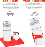 Ion8 Water Bottle, 500 ml/18 oz, Leak Proof, Easy to Open, Secure Lock, Dishwasher Safe, BPA Free, Hygienic Flip Cover, Carry Handle, Fits Cup Holders, Easy Clean, Carbon Neutral, Aqua