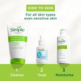 Simple Kind to Skin Hydrating Light Moisturiser Skin Care Product with Pro-Vitamins B5 and E for 12-Hour Moisturisation 125 ml