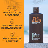Piz Buin Moisturising Sun Lotion SPF 30 (200ml), Water-Resistant Piz Buin 30 Sunscreen with Advanced UVA/UVB Protection, Skincare with Glycerin and Feverfew PFE Plant Extract
