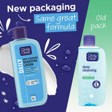 Clean & Clear Deep Cleansing Lotion for Sensitive Skin (1x 200ml), Clean and Clear Facial Cleanser with Salicylic Acid to Deeply Clean, Remove Dirt and Oil, Help Prevent Spots