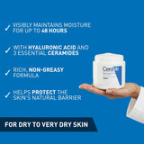CeraVe Moisturising Cream, Face & Body, With 3 essential ceramides & hyaluronic acid, For dry to very dry skin, 454 g/16 oz