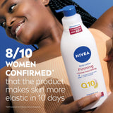 NIVEA Q10 60+ Mature Skin Body Lotion (400ml), Nourishing Firming Cream with Q10 and Argan Oil, NIVEA 72H Moisturising Cream for Ageing and Mature Skin