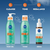 NIVEA Derma Skin Clear Wash Gel (150ml), Deep Cleansing Salicylic Acid Face Wash Enriched with Niacinamide to Cleanse Pores and Remove Impurities, For Blemish-Prone Skin