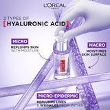 L'Oréal Paris Revitalift Filler Hyaluronic Acid Serum [1.5% Pure Concentrated Micro-Epidermic Hyaluronic Acid], Dropper Serum, Intensely Hydrates & Replumps, Visibly Reduces Fine Lines & Wrinkles