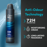 Dove Men+Care Advanced Clean Comfort Men's Antiperspirant Deodorant Body Spray with ¼ moisturising cream & Anti-Odour technology for 72 hour protection against sweat and odour 200 ml