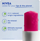 NIVEA Cherry Shine Lip Balm (4.8g), Flavoured Lip Balm with Shea Butter, Natural Oils and Vitamins, Provides 24h Moisture and a Soft Red Shine, Vegan Lip Care Formula