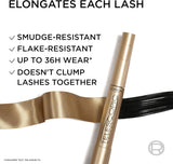 L'Oréal Paris Mascara, Telescopic Original Mascara to Achieve Dramatic Length and Definition, Up to +71 Percent Lengthening Effect, Smudge-Resistant and Long-Wearing Formula for Up to 36H Wear, 8ml