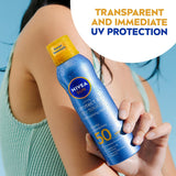 NIVEA SUN Protect & Dry Touch Refreshing Sun Mist Spray SPF50 (200ml), Water-Resistant Sun Spray, Immediate Protection Against UVA/UVB Rays, Sunburns and Premature Ageing (Packing May Vary)