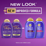 OGX Biotin and Collagen Volumising Hair Shampoo, Thick and Full, with Vitamin B7 Biotin, and Collagen, for Fine Hair, Sulfate Free Surfactants, 385ml