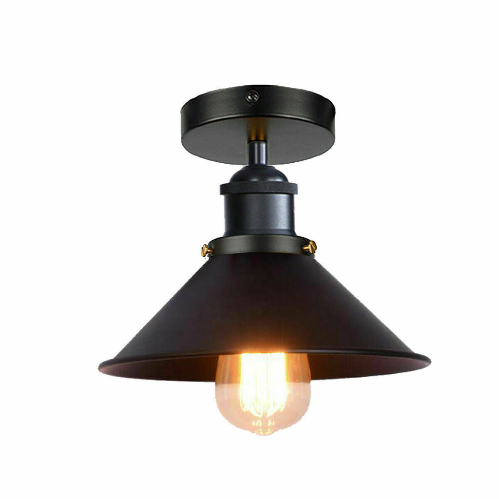 Vintage Industrial Ceiling Lights Retro Black Shade Pendant Sconce Lamp~2599-0