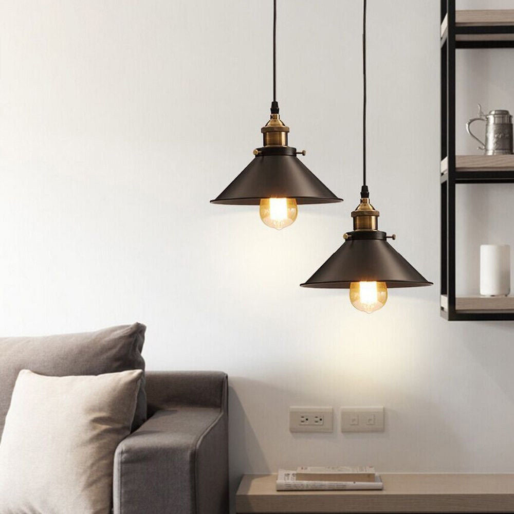 Cone Shade 2M Pendant Light Copper Ceiling Hanging Pendant Lamp ~3379-0